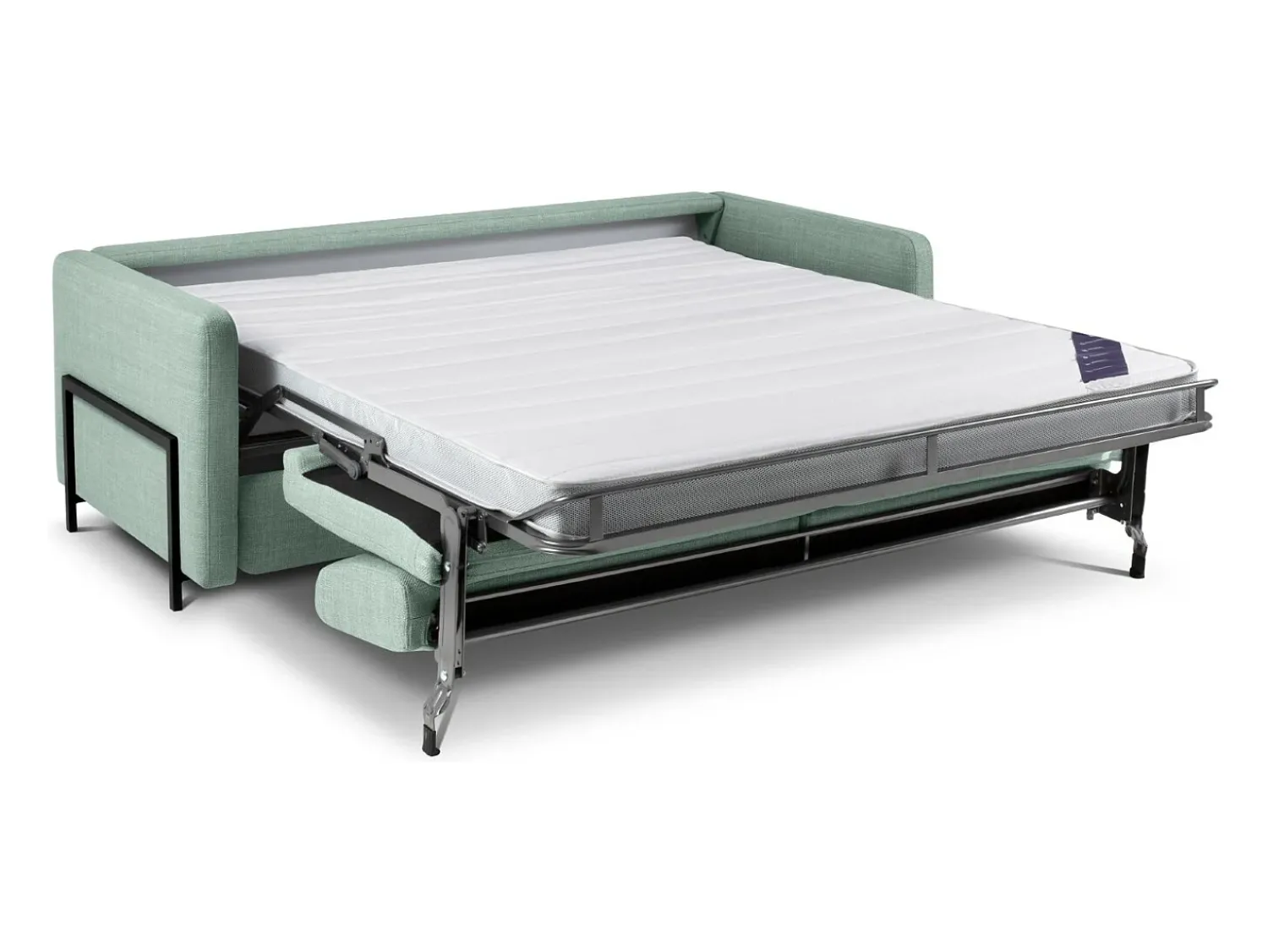 Sofá|CXL by Christian Lacroix - Sofá-cama "Yanis" 3 lugares em tecido estrutural hortelã - 202x102x80cm Azul turquesa