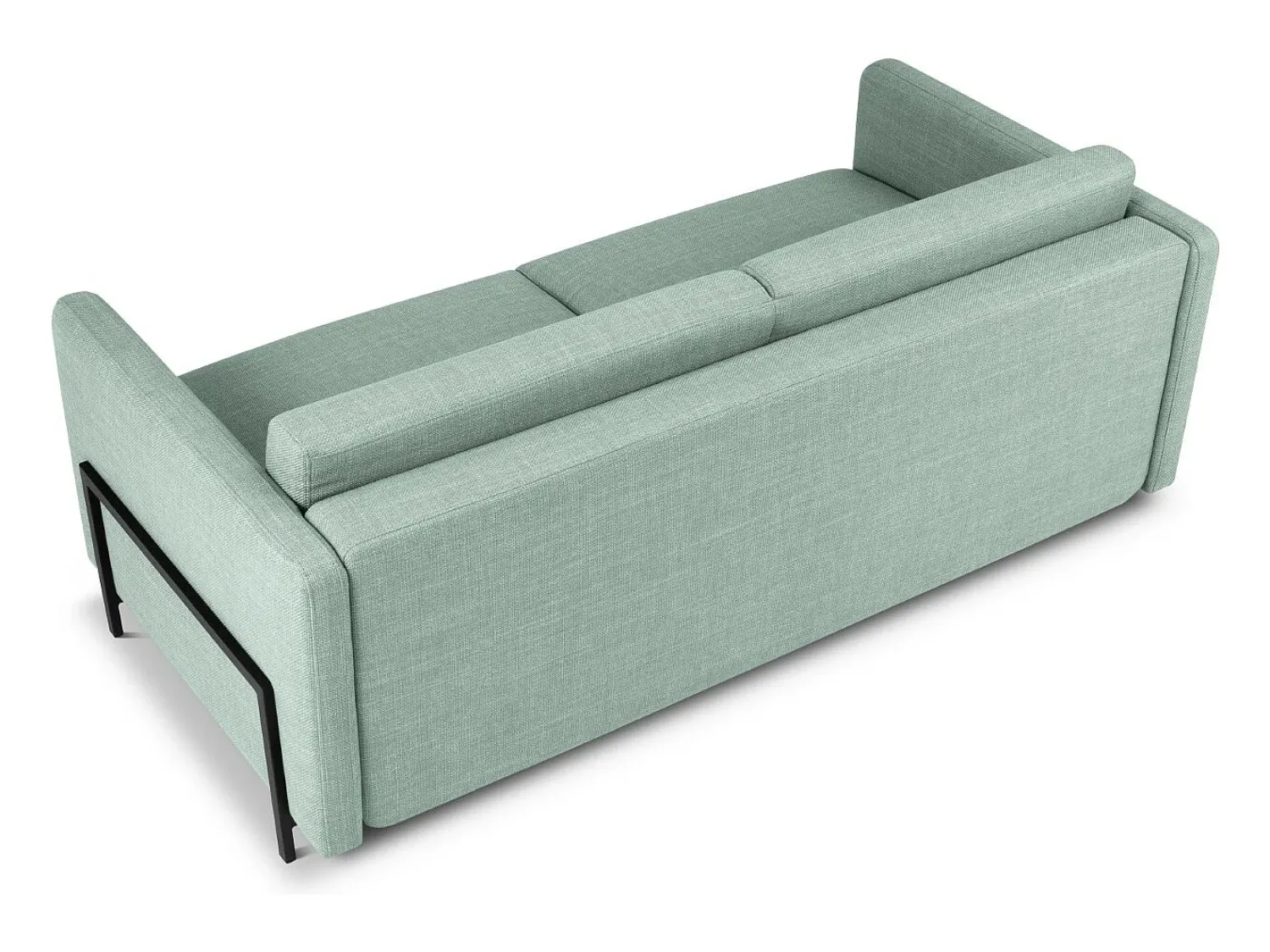 Sofá|CXL by Christian Lacroix - Sofá-cama "Yanis" 3 lugares em tecido estrutural hortelã - 202x102x80cm Azul turquesa