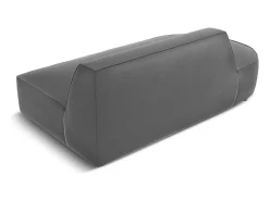 CXL by Christian Lacroix - Sofá modular virado para a esquerda "Charles" 2 lugares em veludo cinza escuro - 181x93x69cm^ Sofá