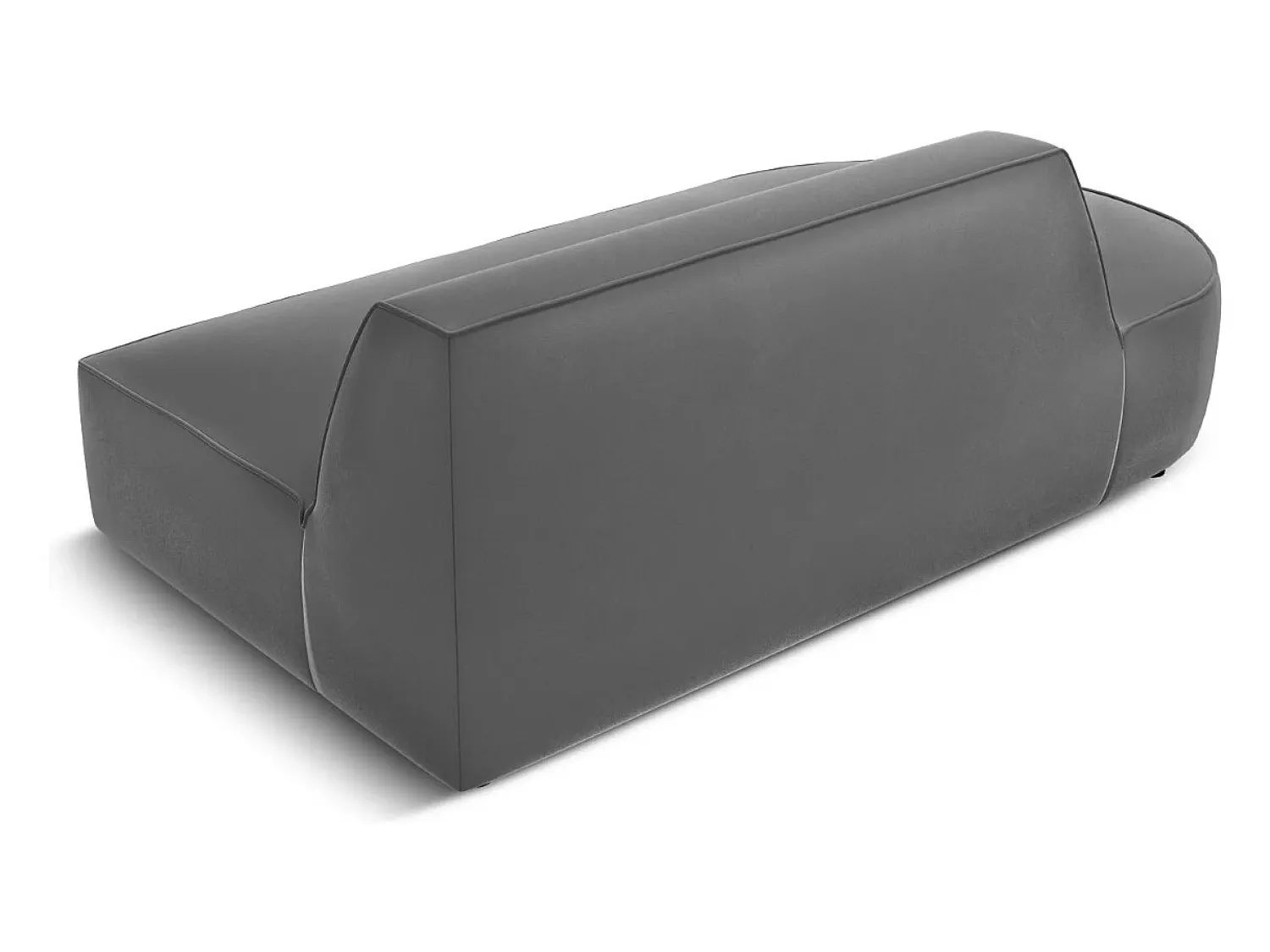 CXL by Christian Lacroix - Sofá modular virado para a esquerda "Charles" 2 lugares em veludo cinza escuro - 181x93x69cm^ Sofá