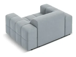 Online CXL by Christian Lacroix - Poltrona "Luc" em veludo - 124x102x70cm Azul claro