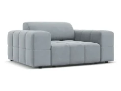 Online CXL by Christian Lacroix - Poltrona "Luc" em veludo - 124x102x70cm Azul claro