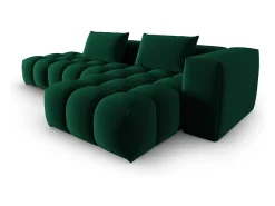 Sofá*CXL by Christian Lacroix - Sofá modular de canto direito "Lorella" 4 lugares em veludo verde garrafa - 265x145x70cm Verde pinho