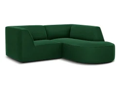 Sofá*CXL by Christian Lacroix - Sofá de canto direito "Charles" 3 lugares em veludo - 186x180x69cm Verde