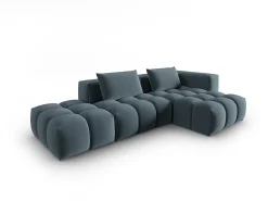 CXL by Christian Lacroix - Sofá modular de canto direito "Lorella" 4 lugares em veludo pastel - 265x145x70cm^ Sofá