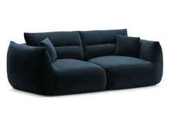 Online CXL by Christian Lacroix - Sofá modular "Maurie" 3 lugares em veludo azul real - 224x107x90cm Azul escuro