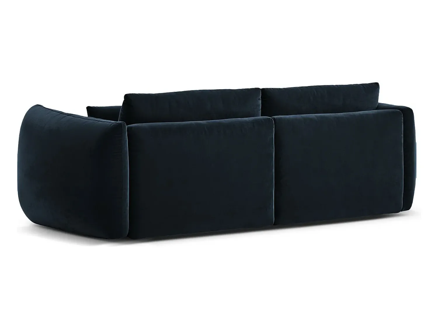 Online CXL by Christian Lacroix - Sofá modular "Maurie" 3 lugares em veludo azul real - 224x107x90cm Azul escuro