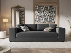 CXL by Christian Lacroix - Sofá "Tendance" 4 lugares em veludo cinza - 262x122x72cm^ Sofá