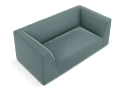 CXL by Christian Lacroix - Sofá "Charles" 2 lugares em veludo hortelã - 174x92x69cm Azul turquesa