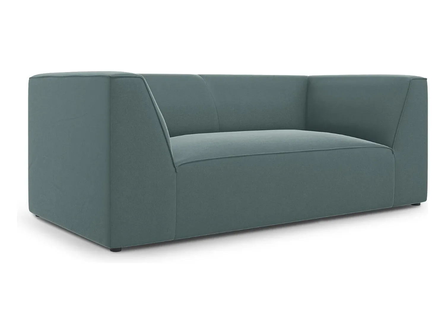 CXL by Christian Lacroix - Sofá "Charles" 2 lugares em veludo hortelã - 174x92x69cm Azul turquesa