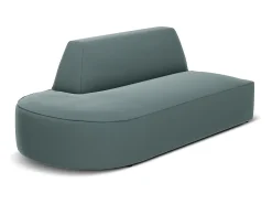 Hot CXL by Christian Lacroix - Sofá modular virado para a esquerda "Charles" 2 lugares em veludo hortelã - 181x93x69cm Azul turquesa