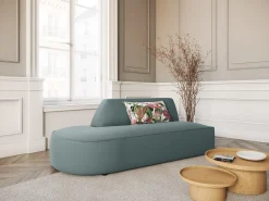 Hot CXL by Christian Lacroix - Sofá modular virado para a esquerda "Charles" 2 lugares em veludo hortelã - 181x93x69cm Azul turquesa