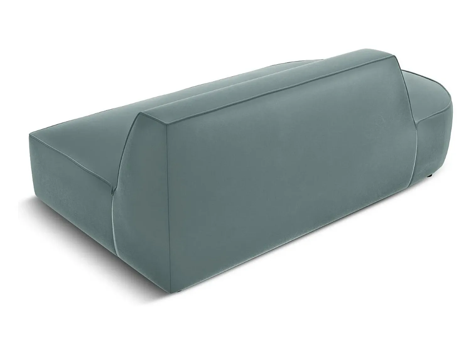Hot CXL by Christian Lacroix - Sofá modular virado para a esquerda "Charles" 2 lugares em veludo hortelã - 181x93x69cm Azul turquesa