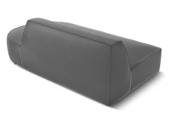 New CXL by Christian Lacroix - Sofá modular direito "Charles" 2 lugares em veludo cinza escuro - 181x93x69cm Cinza antracite