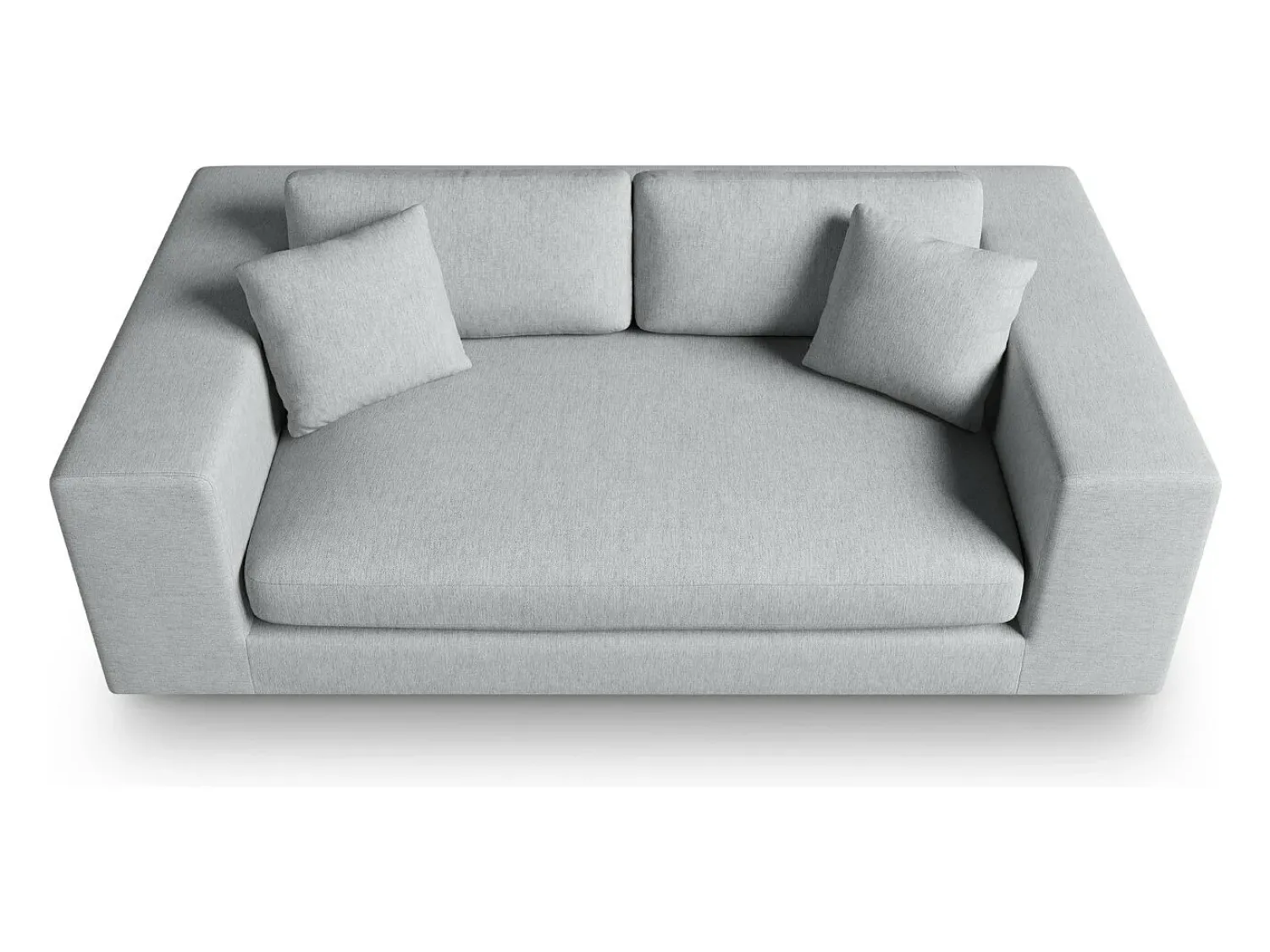 Sofá|CXL by Christian Lacroix - Sofá "Tendance" 3 lugares em tecido estrutural cinza claro - 220x122x72cm Cinzento claro