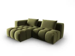 CXL by Christian Lacroix - Sofá modular de canto esquerdo "Lorella" 3 lugares em veludo - 205x145x70cm^ Sofá