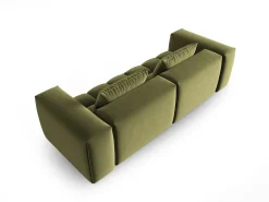 Sofá|CXL by Christian Lacroix - Sofá modular "Lorella" 3 lugares em veludo - 230x85x70cm Verde claro