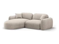 CXL by Christian Lacroix - Sofá modular de canto esquerdo "Lucien" 3 lugares em veludo escuro - 230x165x70cm^ Sofá