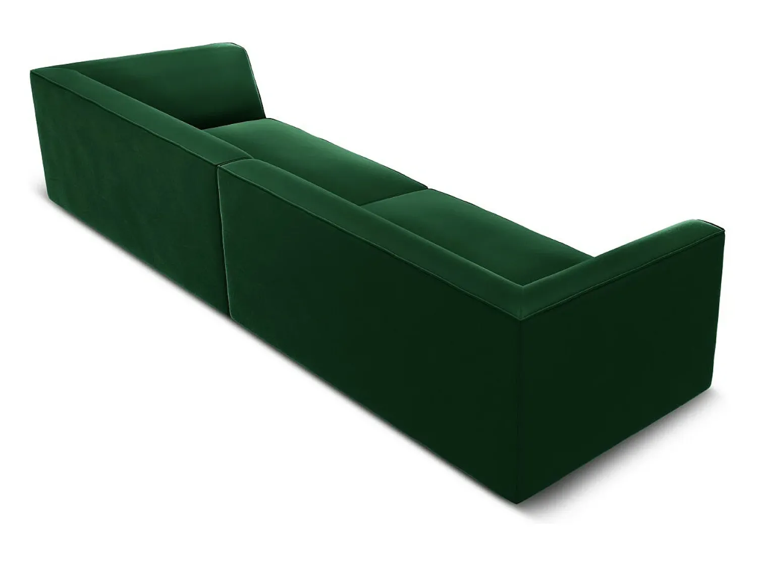 Online CXL by Christian Lacroix - Sofá "Charles" 4 lugares em veludo - 302x93x69cm Verde