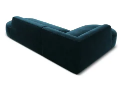Hot CXL by Christian Lacroix - Sofá de canto esquerdo "Charles" 4 lugares em veludo petróleo escuro - 273x180x69cm Verde esmeralda