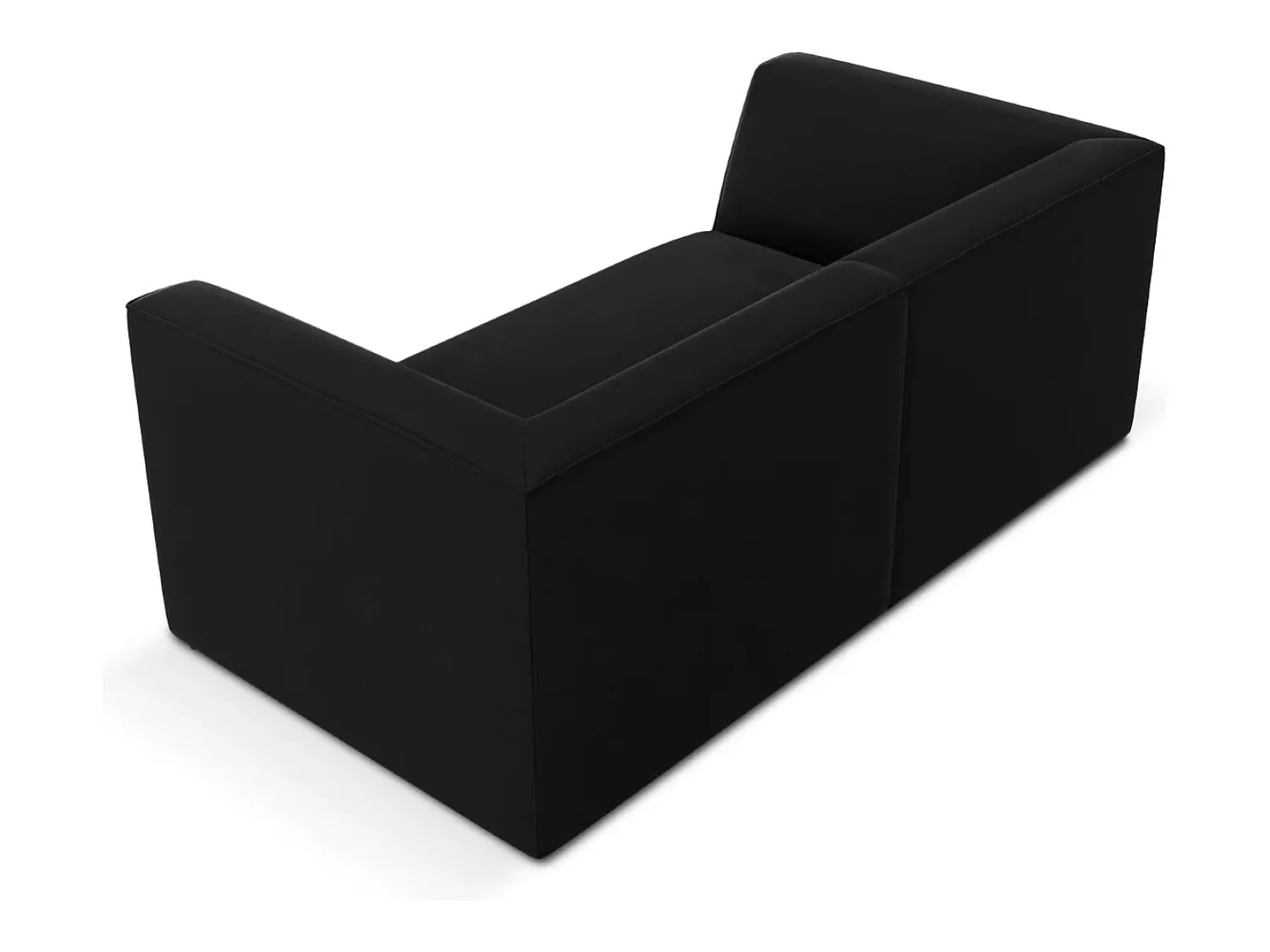 Outlet CXL by Christian Lacroix - Sofá "Charles" 2 lugares em veludo - 174x92x69cm Preto