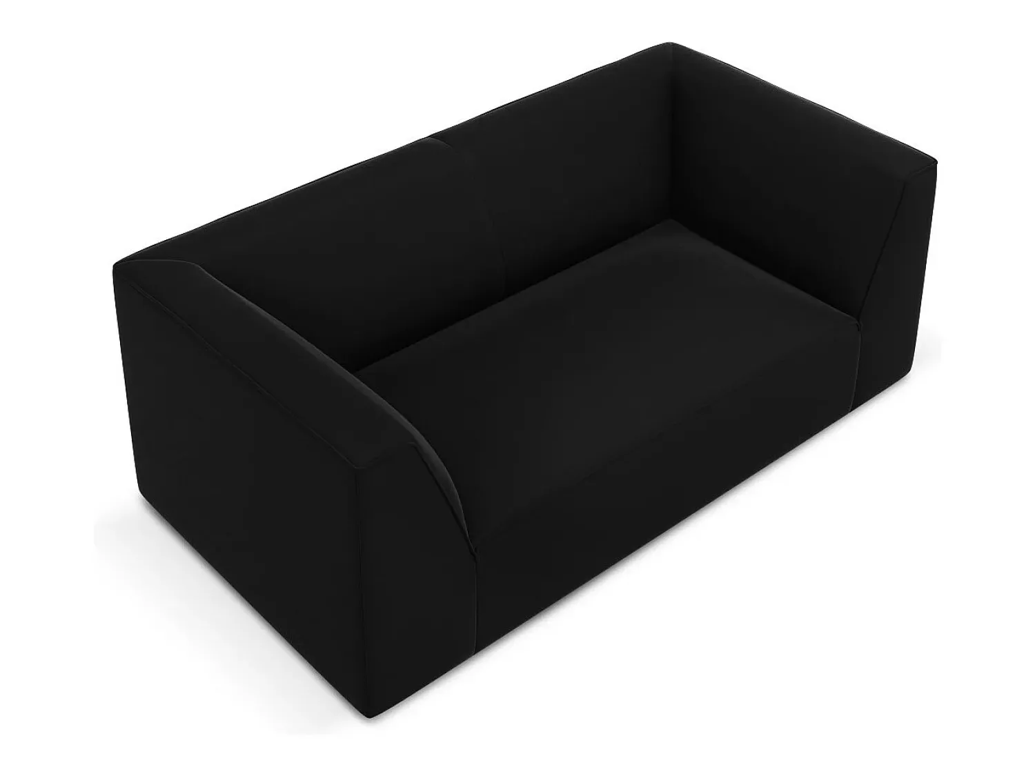 Outlet CXL by Christian Lacroix - Sofá "Charles" 2 lugares em veludo - 174x92x69cm Preto