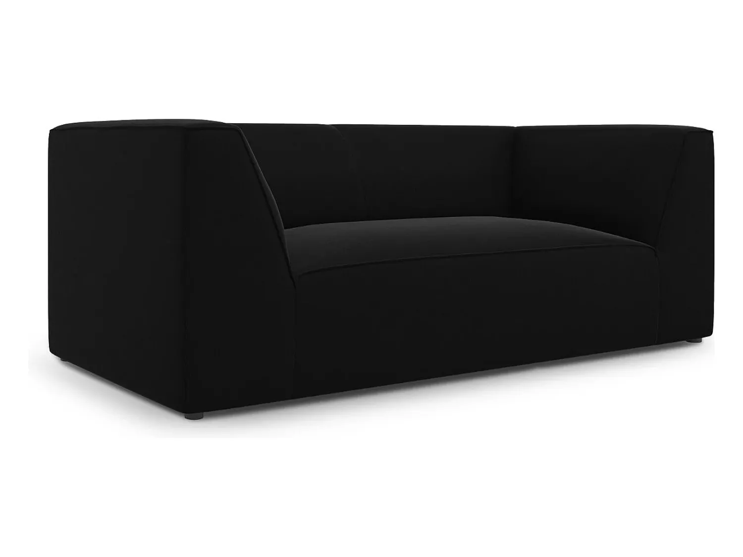 Outlet CXL by Christian Lacroix - Sofá "Charles" 2 lugares em veludo - 174x92x69cm Preto