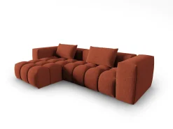 Hot CXL by Christian Lacroix - Sofá modular de canto esquerdo "Lorella" 3 lugares em tecido estrutural - 260x145x70cm Coral