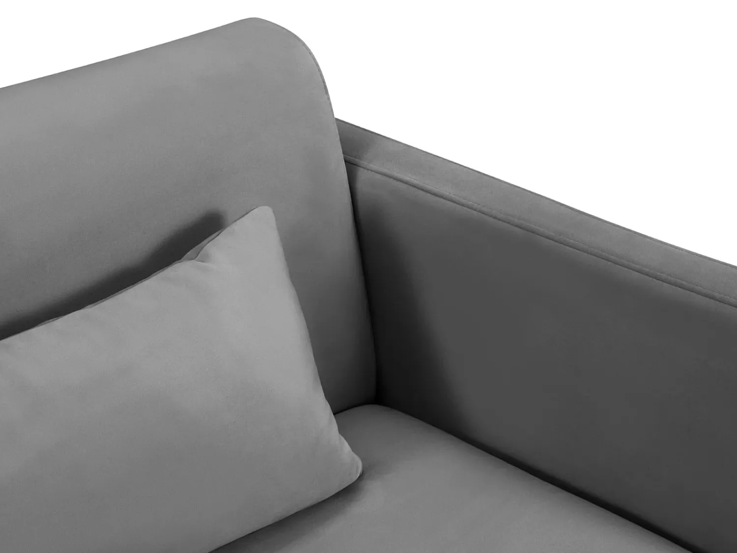 Discount CXL by Christian Lacroix - Sofá-cama "Yanis" 3 lugares em veludo cinza escuro - 202x102x80cm Cinza antracite