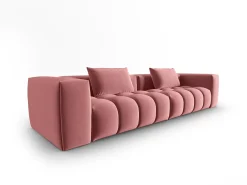 Sofá*CXL by Christian Lacroix - Sofá modular "Lorella" 5 lugares em veludo salmão - 290x85x70cm Rosa claro