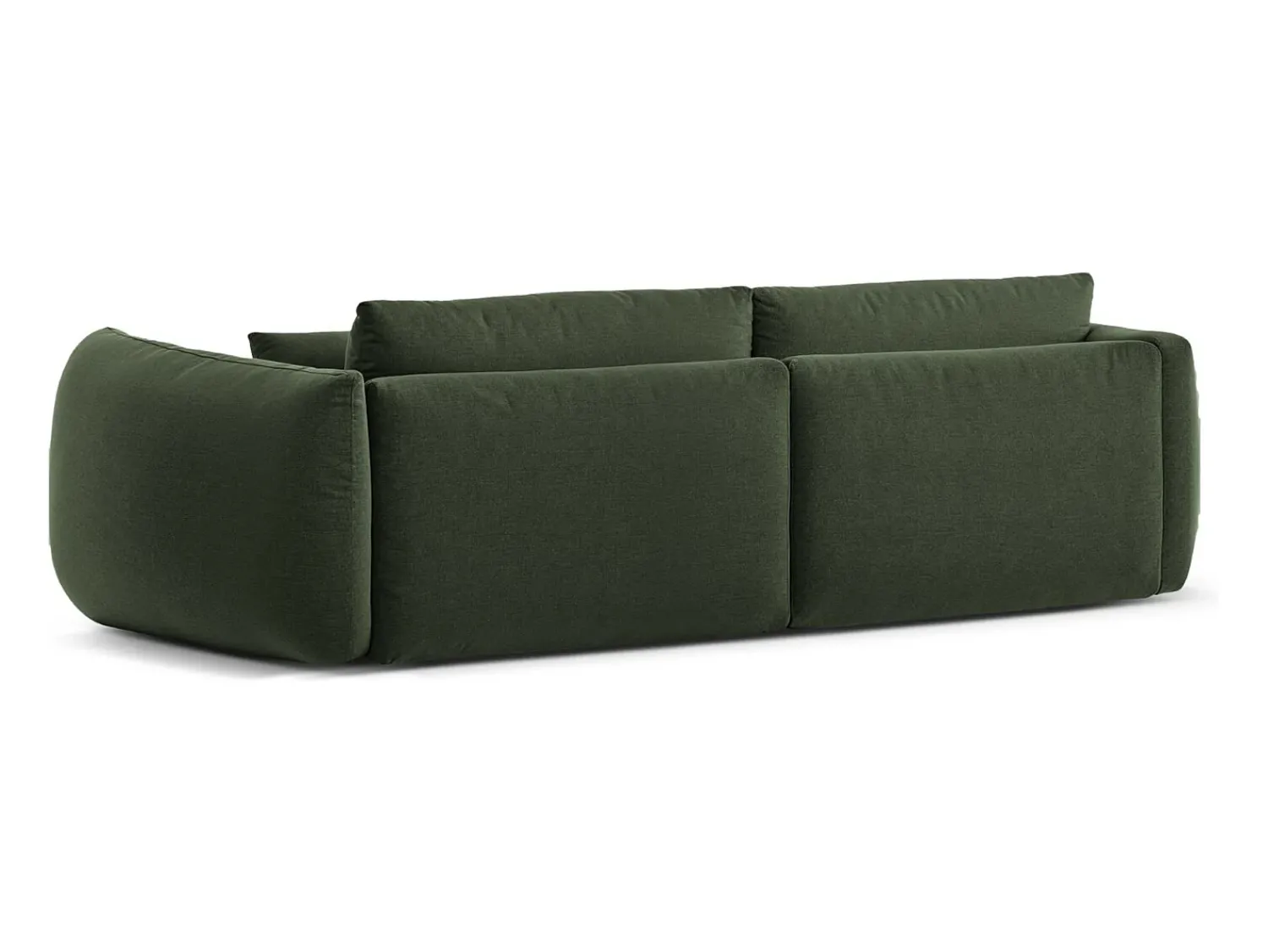 CXL by Christian Lacroix - Sofá modular "Maurie" 4 lugares em tecido chenille musgo - 264x107x90cm^ Sofá
