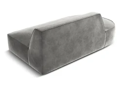 Sofá|CXL by Christian Lacroix - Sofá modular virado para a esquerda "Charles" 2 lugares em veludo cinza claro - 181x93x69cm Cinzento claro