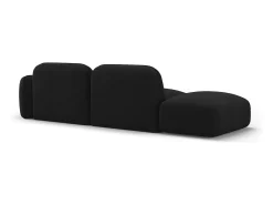 Best CXL by Christian Lacroix - Sofá modular virado para a esquerda "Lucien" 3 lugares em veludo carvão - 295x90x70cm Cinza antracite
