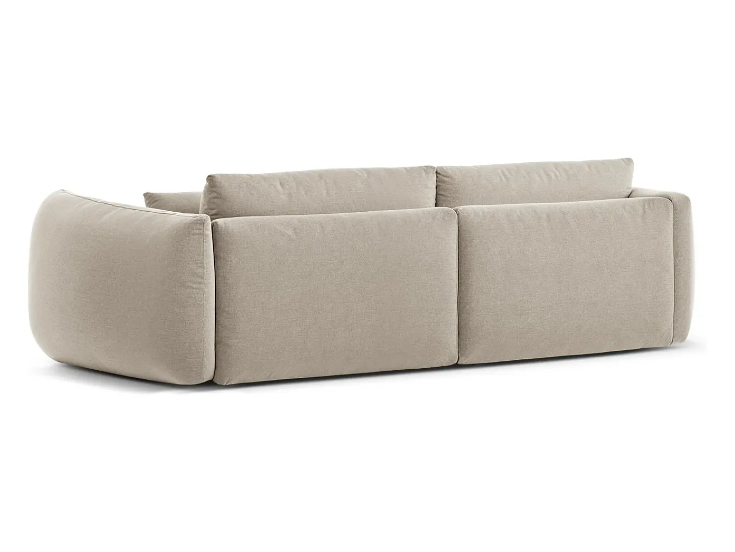 Sofá*CXL by Christian Lacroix - Sofá modular "Maurie" 4 lugares em tecido chenille claro - 264x107x90cm Bege