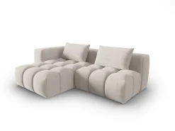 Sofá|CXL by Christian Lacroix - Sofá modular de canto esquerdo "Lorella" 3 lugares em tecido estrutural - 205x145x70cm Bege