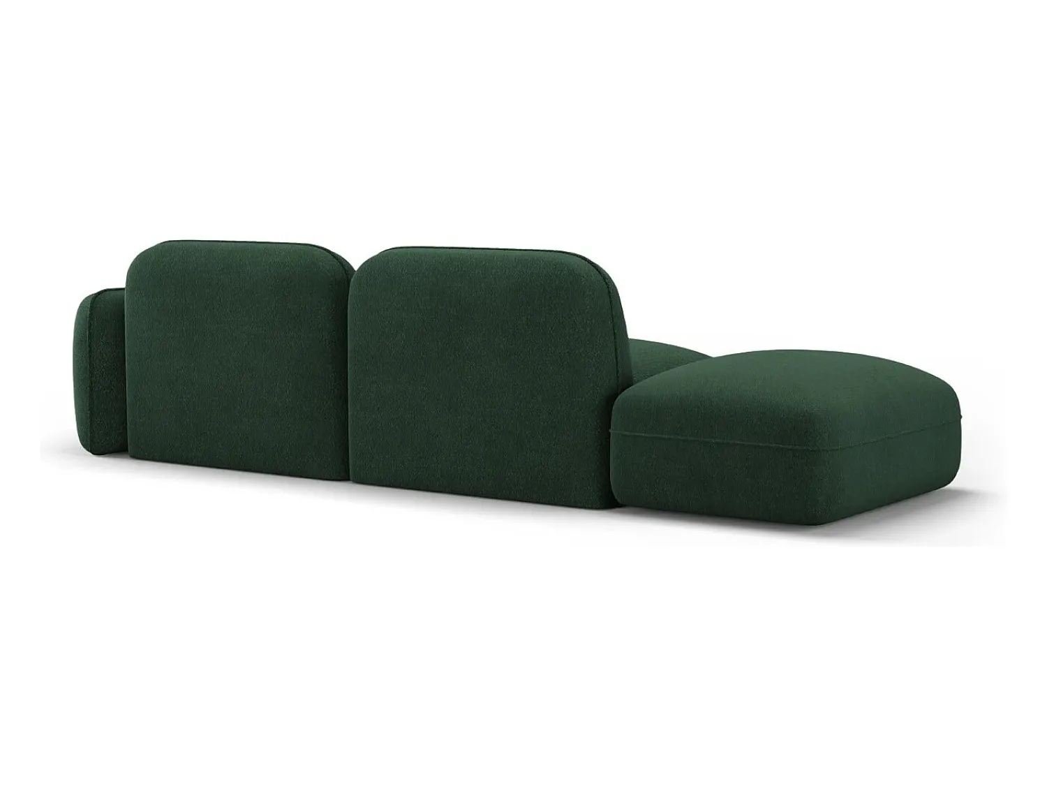 Sofá*CXL by Christian Lacroix - Sofá modular virado para a esquerda "Lucien" 3 lugares em veludo - 295x90x70cm Verde