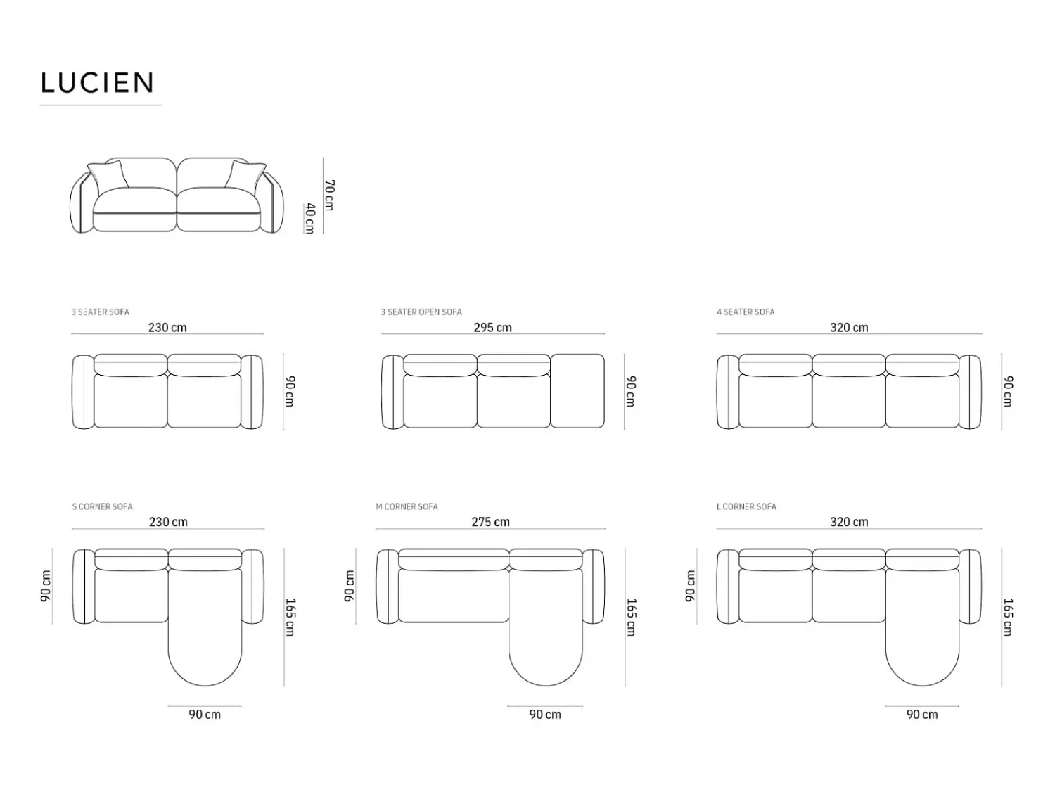 Sofá*CXL by Christian Lacroix - Sofá modular virado para a esquerda "Lucien" 3 lugares em veludo - 295x90x70cm Verde