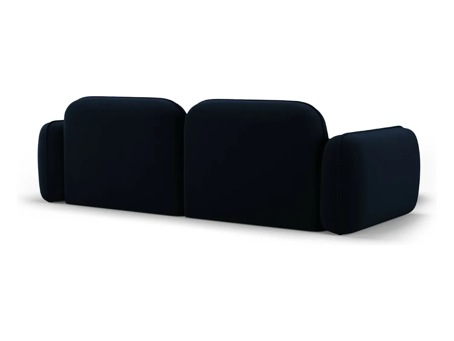 Discount CXL by Christian Lacroix - Sofá modular de canto esquerdo "Lucien" 3 lugares em veludo azul real - 230x165x70cm Azul escuro