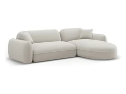 CXL by Christian Lacroix - Sofá modular de canto direito "Lucien" 4 lugares em veludo claro - 275x165x70cm^ Sofá