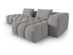 CXL by Christian Lacroix - Sofá modular de canto direito "Lorella" 4 lugares em tecido estrutural escuro - 265x145x70cm^ Sofá