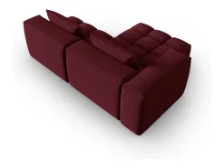 Clearance CXL by Christian Lacroix - Sofá modular de canto esquerdo "Lorella" 3 lugares em tecido estrutural - 205x145x70cm Bordeaux