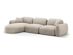 CXL by Christian Lacroix - Sofá modular de canto esquerdo "Lucien" 4 lugares em veludo escuro - 320x165x70cm^ Sofá