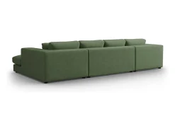 Clearance CXL by Christian Lacroix - Sofá panorâmico "Tendance" 5 lugares em veludo cotelê - 344x170x72cm Verde