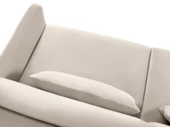 Outlet CXL by Christian Lacroix - Sofá-cama "Yanis" 3 lugares em veludo - 202x102x80cm Bege