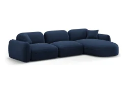 Sofá|CXL by Christian Lacroix - Sofá modular de canto direito "Lucien" 4 lugares em veludo - 320x165x70cm Azul escuro