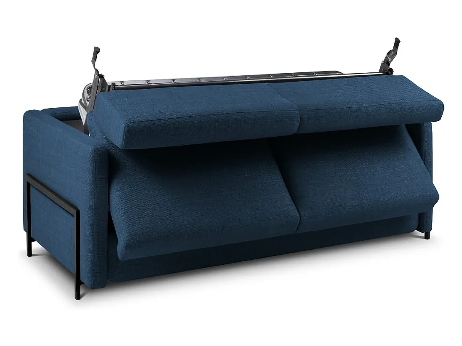 Sofá|CXL by Christian Lacroix - Sofá-cama "Yanis" 2 lugares em tecido estrutural - 182x102x80cm Azul