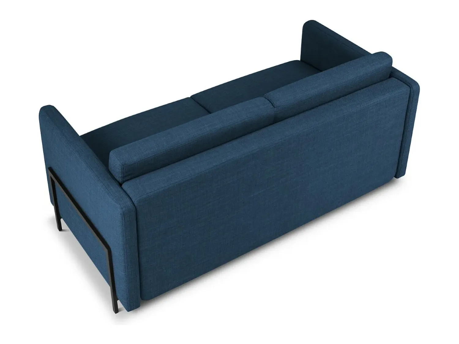 Sofá|CXL by Christian Lacroix - Sofá-cama "Yanis" 2 lugares em tecido estrutural - 182x102x80cm Azul