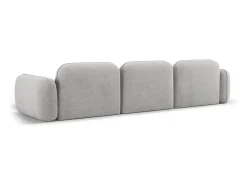Sofá|CXL by Christian Lacroix - Sofá modular de canto direito "Lucien" 4 lugares em veludo cinza claro - 320x165x70cm Cinzento claro