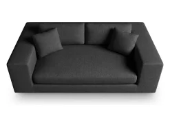 Sofá|CXL by Christian Lacroix - Sofá "Tendance" 3 lugares em tecido estrutural - 220x122x72cm Preto