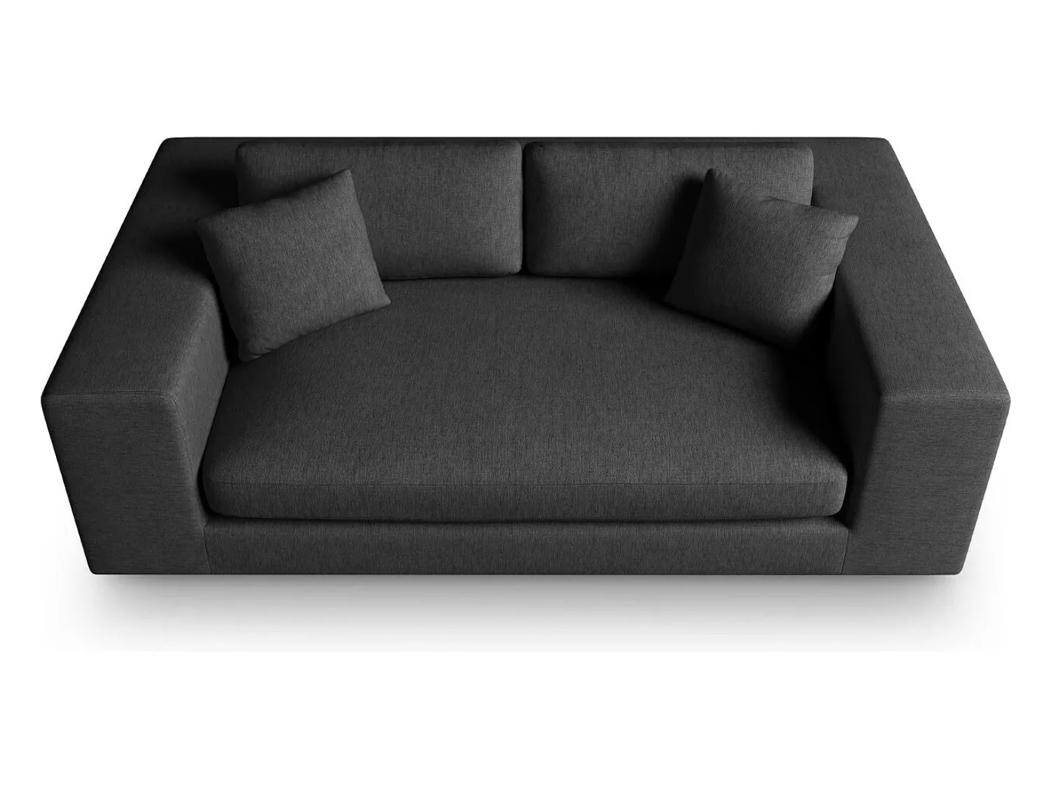 Sofá|CXL by Christian Lacroix - Sofá "Tendance" 3 lugares em tecido estrutural - 220x122x72cm Preto